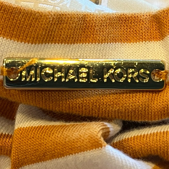 Michael Kors Yellow and Cream Striped Tank Top Sz. L - Picture 2 of 12